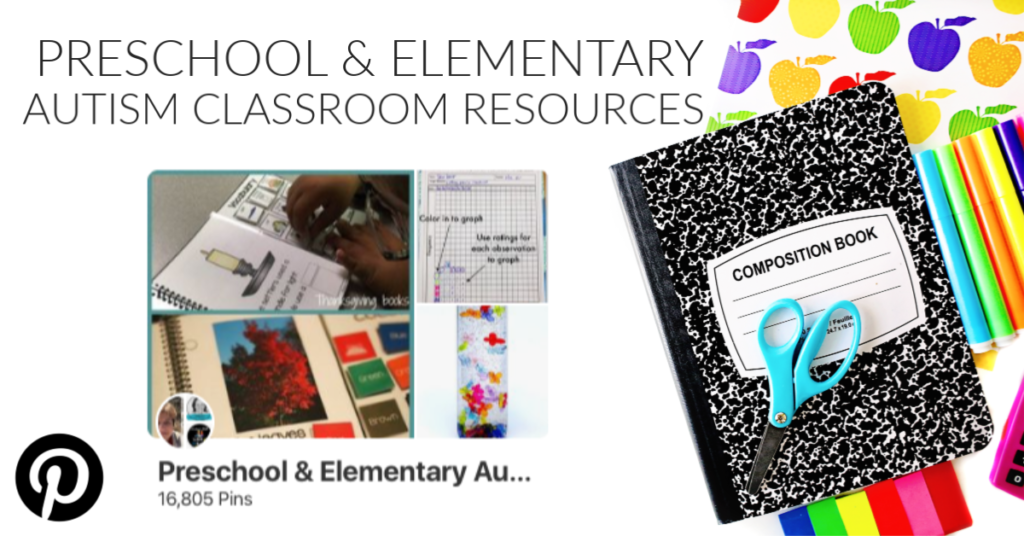 Preschool and Elementary Autism Classroom Resources Board Pinterest
