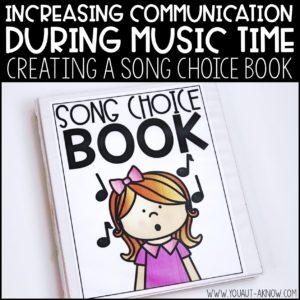 Increase Communication in the Special Education Classroom by creating a song choice book