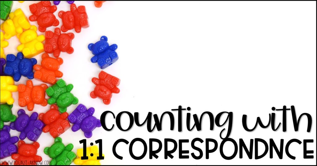 Goals for counting with 1:1 correspondence